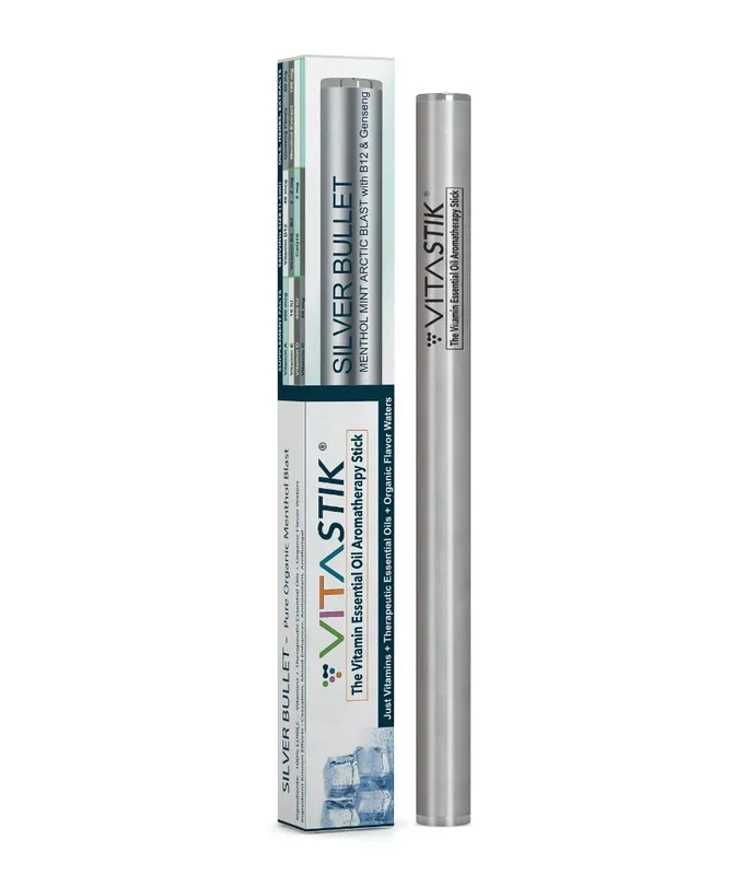 VitaStik SILVER MENTHOL BLAST extreme menthol breathing stick silver packaging asthma nasal relief